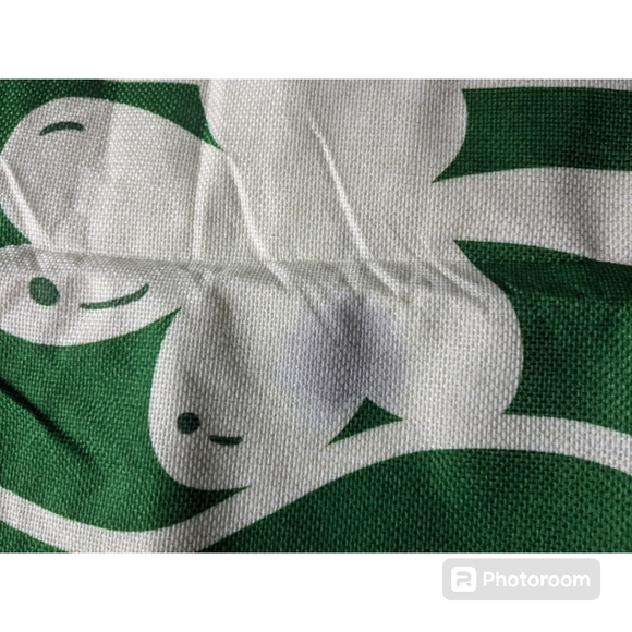 Irish Themed Cushions. 1 Pair. Green and White. - Picture 5 of 10